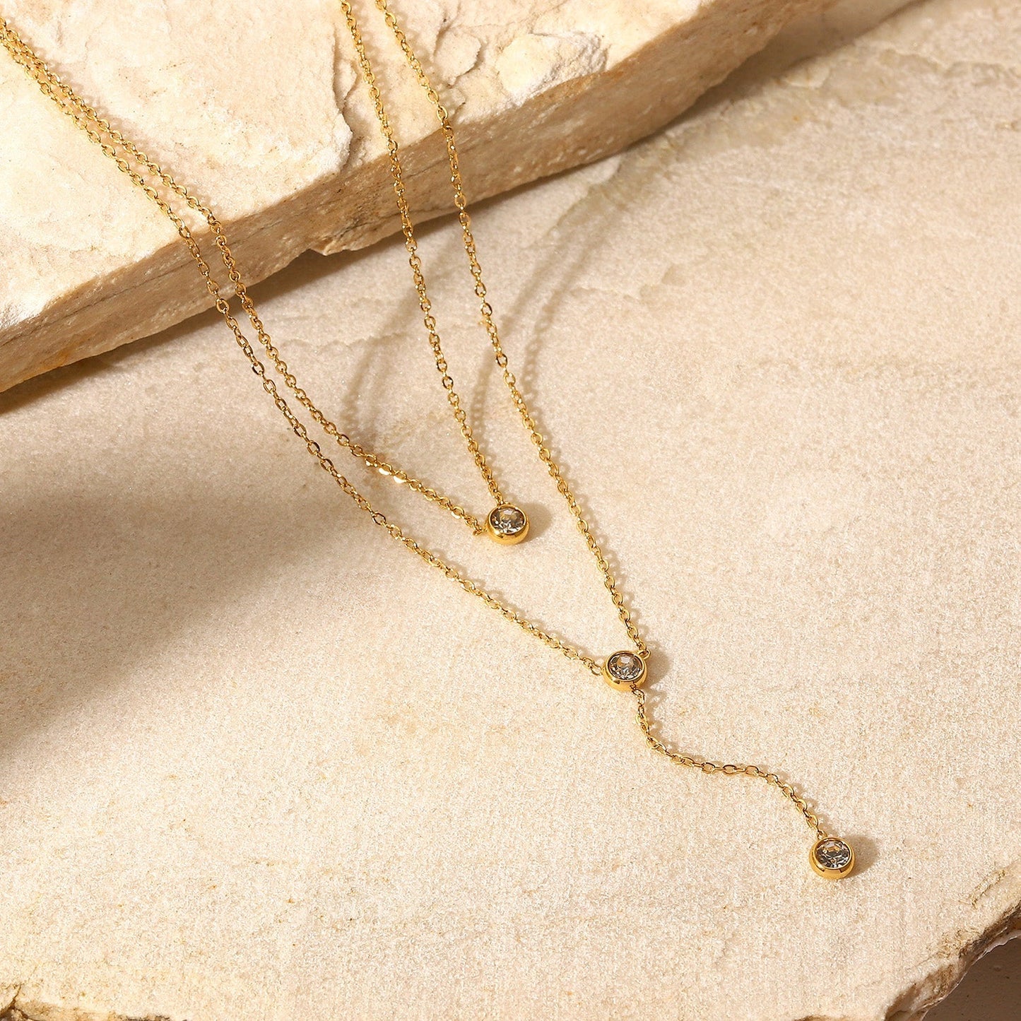 Zircon Double-Layered Necklace