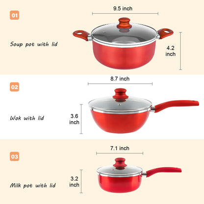 6 PCS Nonstick Cookware Set