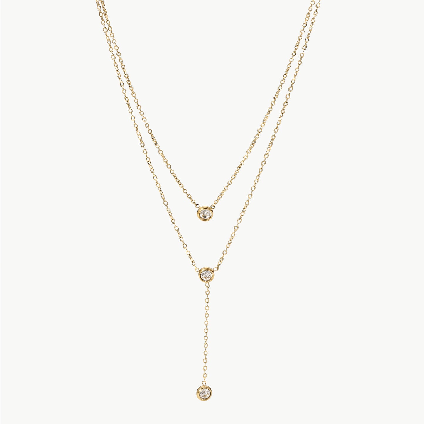 Zircon Double-Layered Necklace