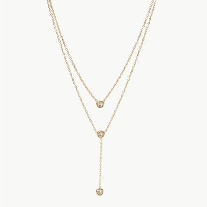 Zircon Double-Layered Necklace