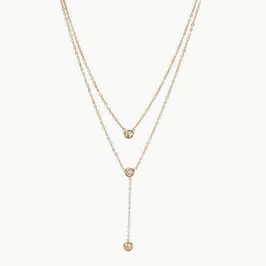 Zircon Double-Layered Necklace