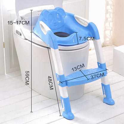 Folding Baby Potty training Seat with Adjustable Ladder