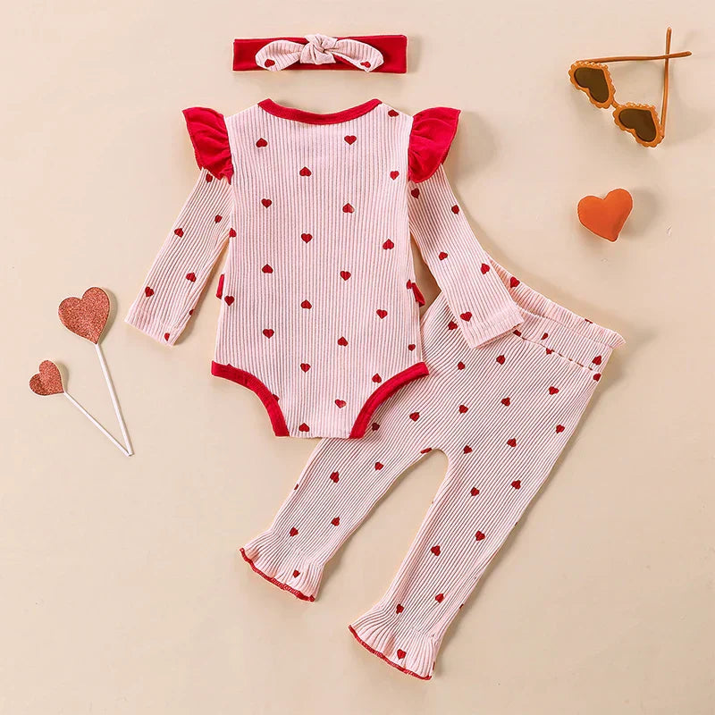 Baby Girl Romper 3 Piece Set