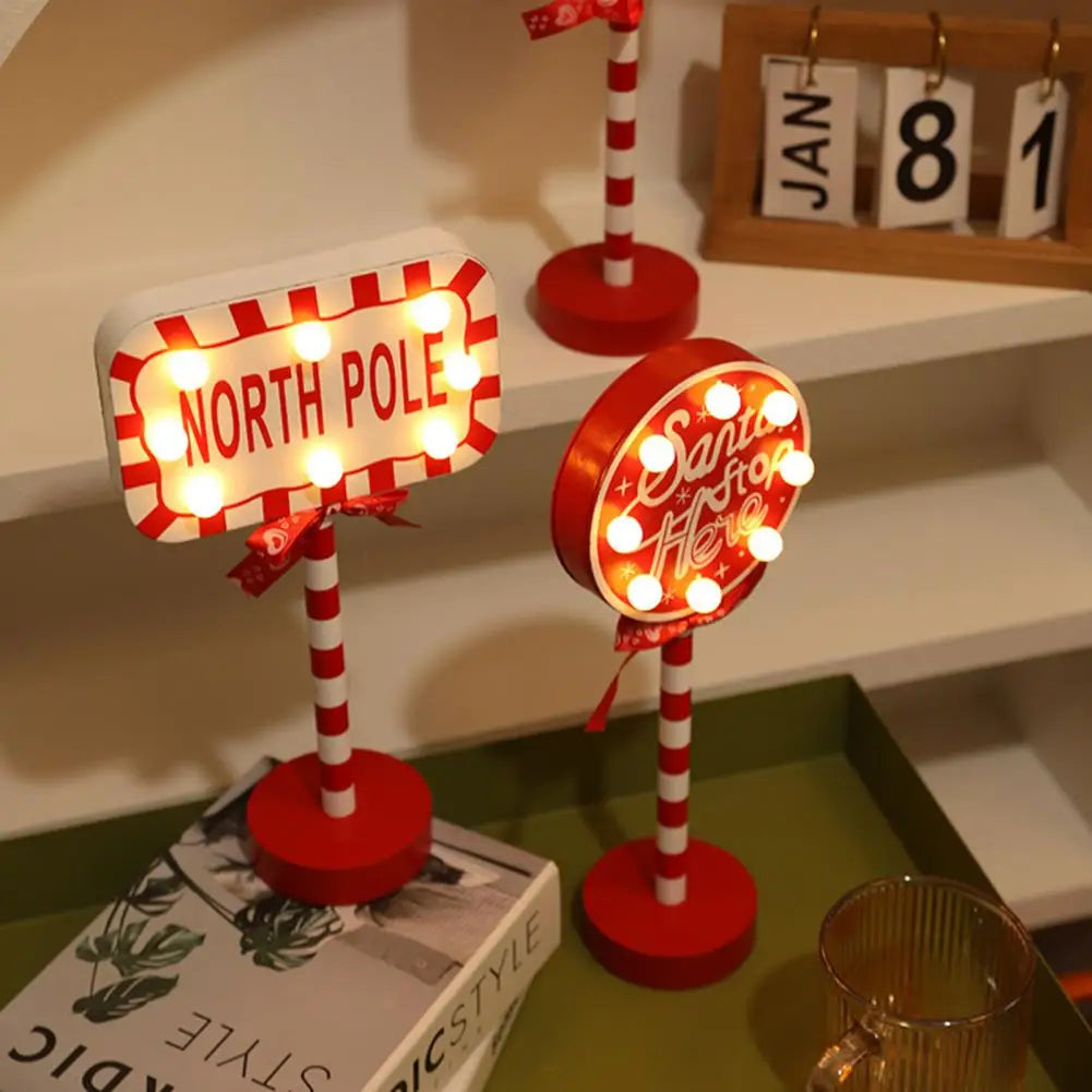 Christmas Street Sign LED Lamp