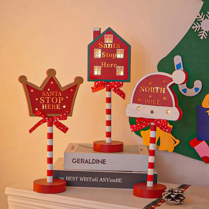 Christmas Street Sign LED Lamp