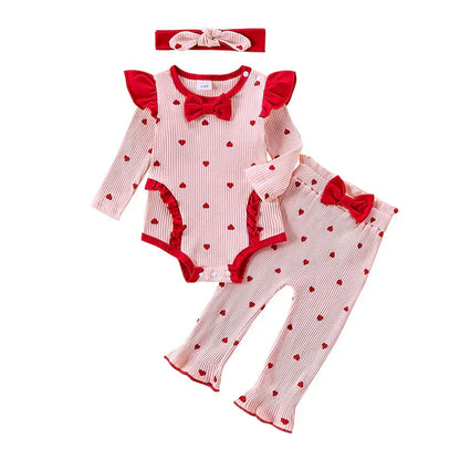 Baby Girl Romper 3 Piece Set