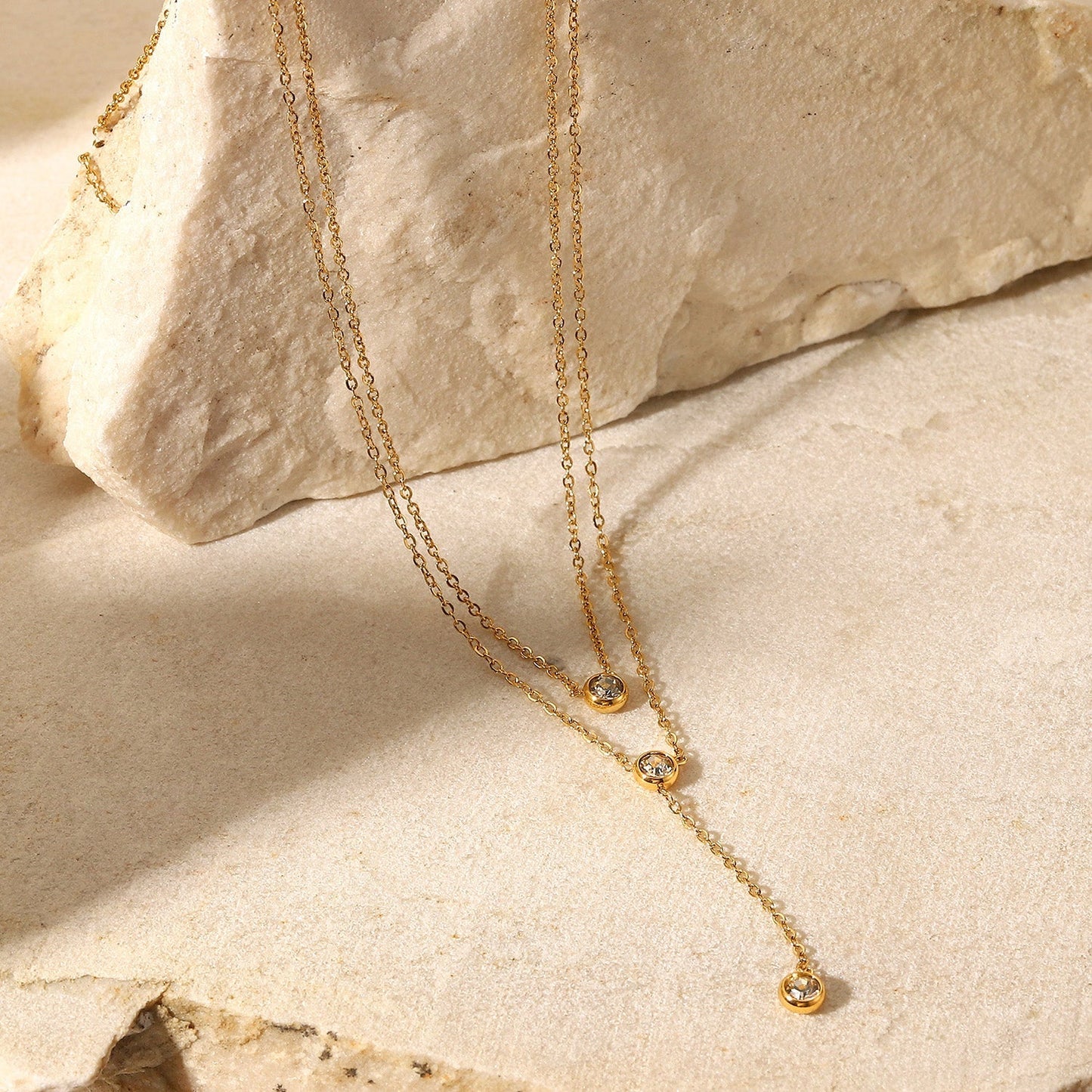 Zircon Double-Layered Necklace