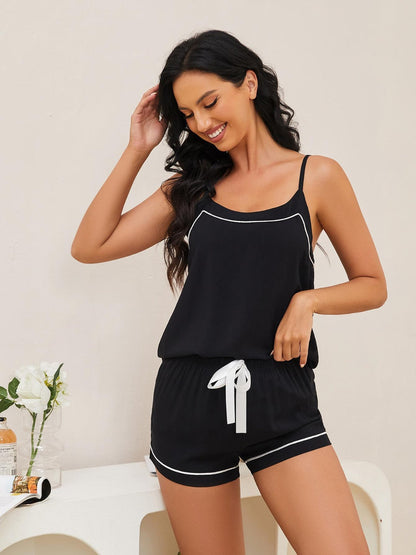 Spaghetti Strap Shorts Lounge Set