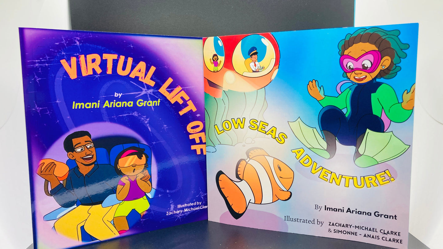 Imani Book bundle (Low Seas Adventure & Virtual Lift Off) Children's Science Books