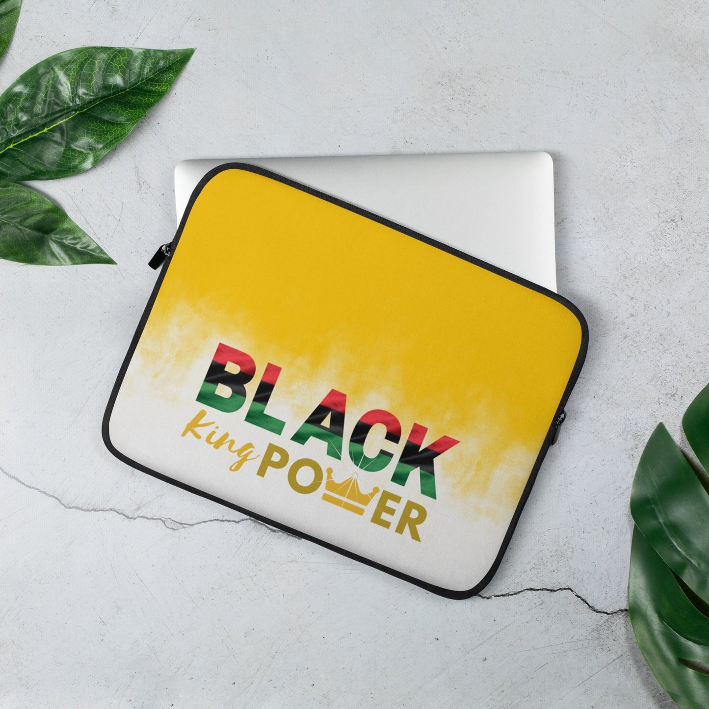 Black King Power Laptop Sleeve